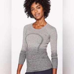 Lululemon swiftly long sleeve. Grey ombré. Size 2/4, no tag.